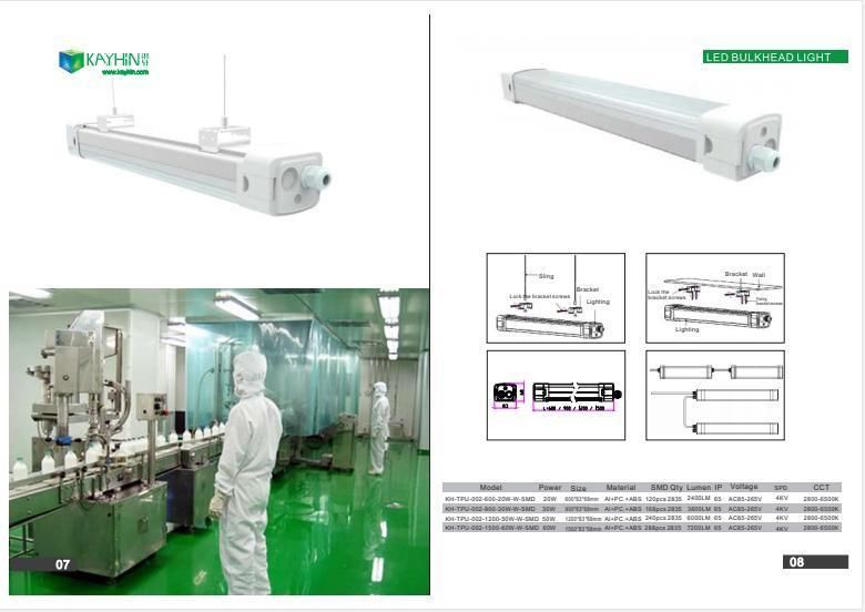 Factory Tri-Proof LED Light LED Bulb Tri-Proof Lighting IP66 Ik09 LED Tube Light Oudoor 140lm/W Waterproof Tube Linear LED Tri-Proof Light