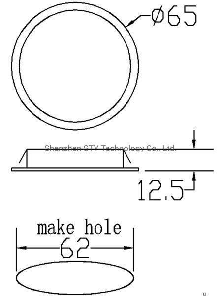 Ce Approval 2.5W Recessed LED Ceiling/Counter Light for Cabinet H2131