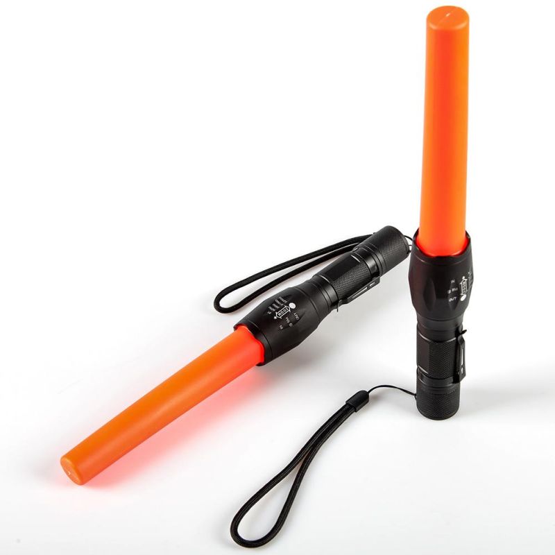 Yichen 300 Lumens Zoom LED Flashlights with Orange Baton