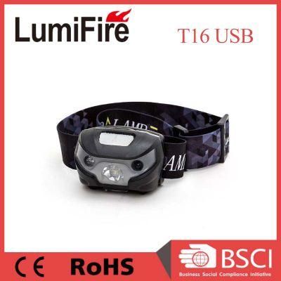 Motion Sensor Waterproof USB Rechargeable LED Headlamp