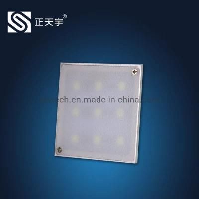 Slim Surface Mounted DC 12V 2W Under LED Square Puck Lighting for Furniture Wardrobe Cabinet