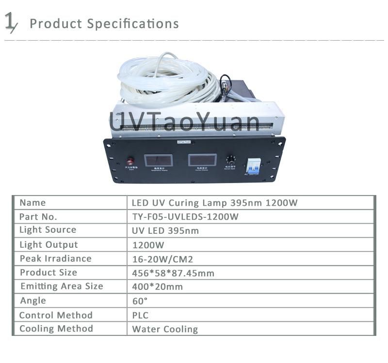 UV LED Curing Lamp 395nm 1200W Ultraviolet Printing Machine