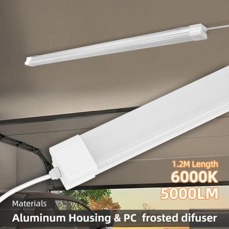 China Hot Sale High Lumen 1.2m LED Linear Light Linkable LED Shop Light Aluminum Fixture for Workshop Garage