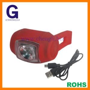 1 Super Bright Red LED USB Tail Bicycle Light with 250mAh Li Battery (LA845)