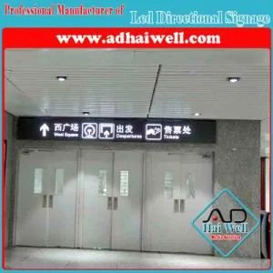 Airport Bus Stop Shopping Mall Hanging Acrylic Sign Light Box