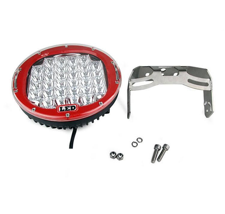 Black/Red 96W Offroad LED Work Light Spot Beam for ATV SUV 4X4 Truck Vehicle 9inch 96W LED Driving Light