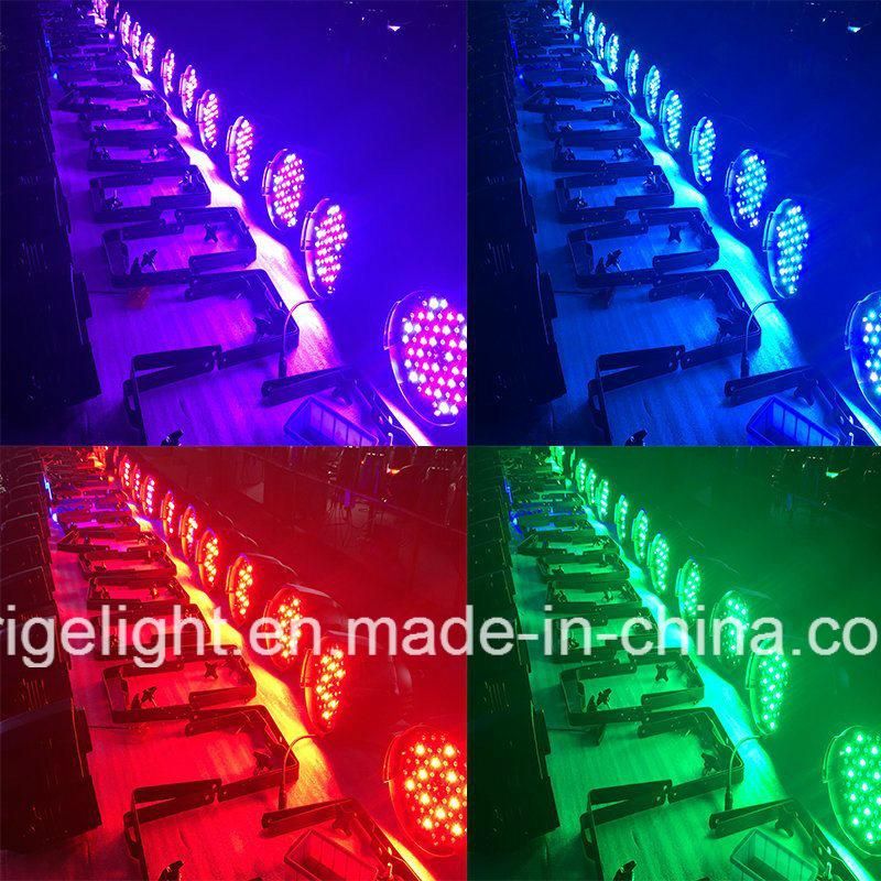 Rigeba Hot Sale High Quality Die Cast Aluminum Housing 54LEDs 3W 162W LED PAR Can for Events
