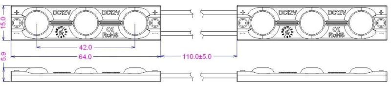 0.9W LED Light SMD2835 PVC LED Module for Light Box/Channel Letter Lighting/Logo Lighting/LED Sign
