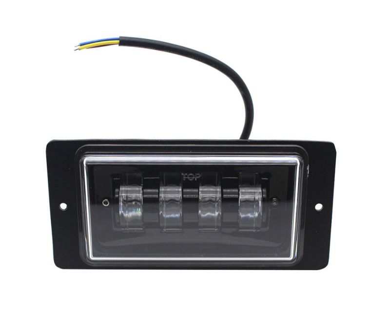 60W Super Bright 4X6 Inch Rectangle 24V 12V Truck off Road ATV Boat LED Chip LED Fog Driving Work Light