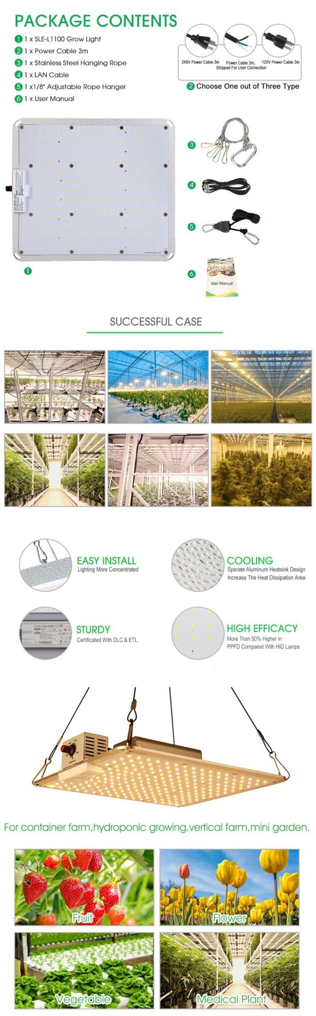 High Quality Full Spectrum Garden Light LED Grow Light for Medical Seedling Plants Growing