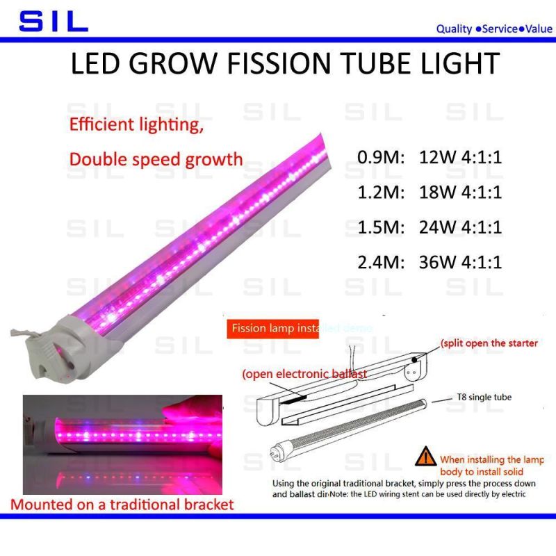 Full Spectrum Red LED Light Hofoled High Ppfd Indoor Plants Dimmable Quantum Board 1.5m LED Grow Light Tube