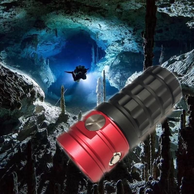 Built-in 14400mAh Battery Warm White Light 8 P70 Underwater Photography Fill Light Diving Flashlight
