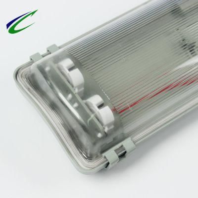 Triproof Light with Two LED Tubes or Fluorescent Lamp Office Down Light Outdoor Wall Light