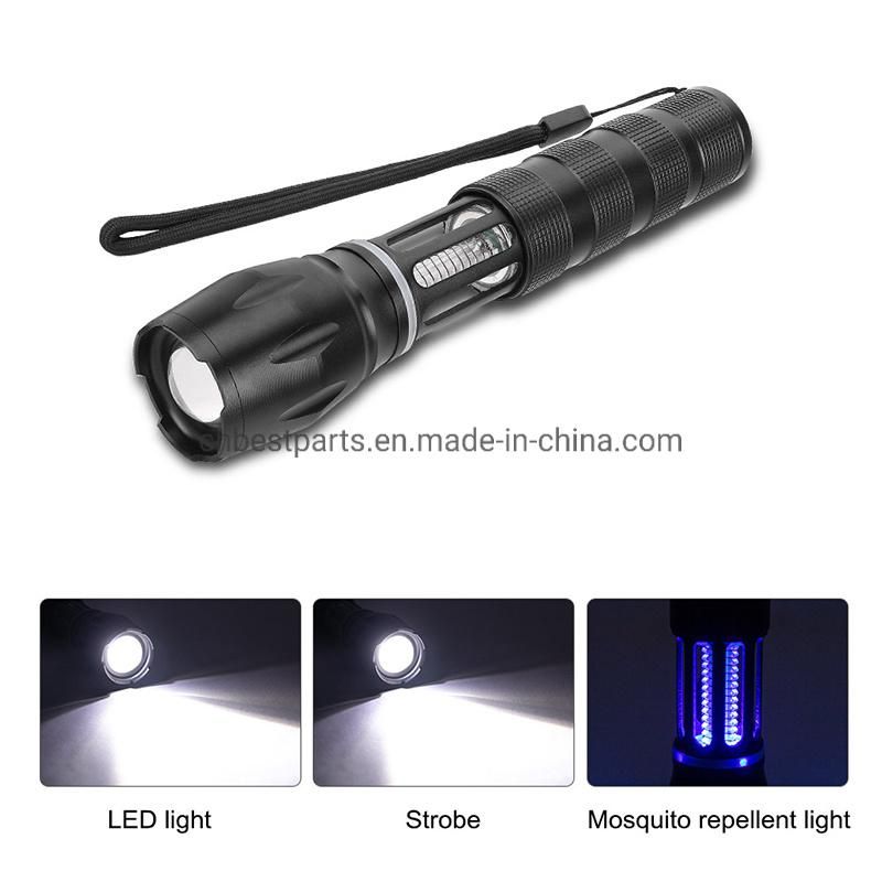 Wholesale Quality Household Suction Mosquito Killer Torch Light Outdoor Portable Camping Torch Lamp Portable Rechargeable Zoomable LED Flashlight
