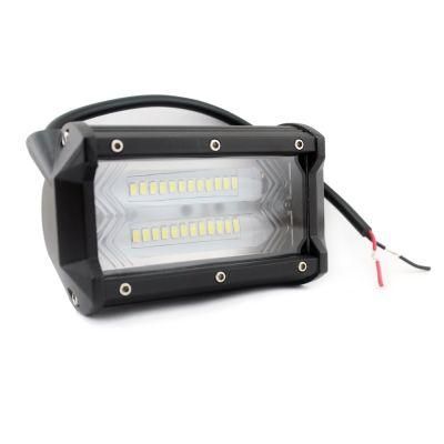 72W Dual Row LED Work Light Bars 5inch Offroad Driving Headlight 12V