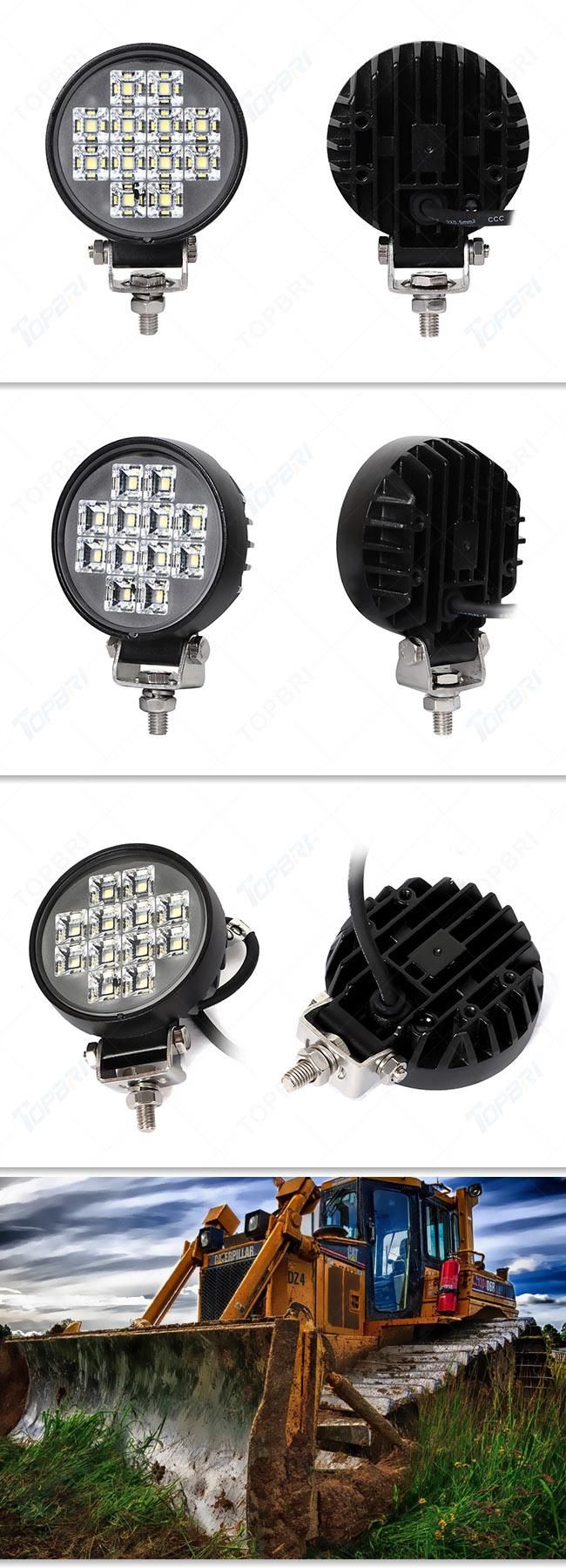 12V Portable Round Osram LED Work Motorcycle Light for Auto Construction Trailer Truck