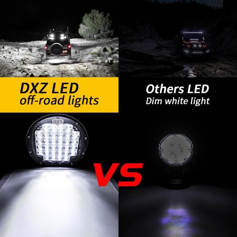 Dxz Combination Beam Truck Auxiliary Bumper LED Headlight, 12V 24V Spot Beam 2000m 9 Inch off-Road Vehicle 4X4 Driving Lights