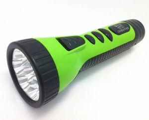 Plastic LED Flashlight, Rechargeable Torch, Hand Light, Searchlight