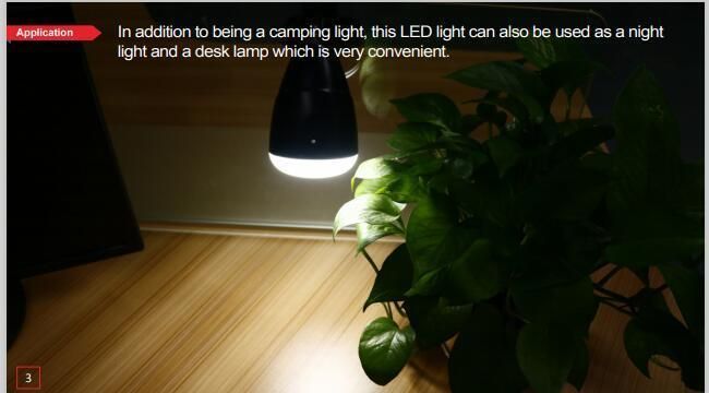 5W 3.7V Rechargeable LED Lighting Hiking Lamp