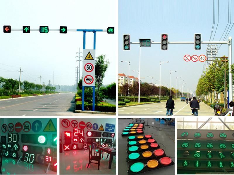 Brightness Waterproof Die-Cast Aluminum 300mm 24V Intelligent Traffic Signal Light for Toll Station Guidance