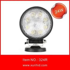 Round 24W LED Work Light for off-Road Vehicle