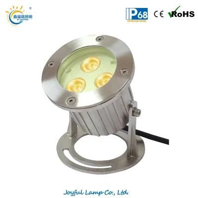 China Factory 12 Volt 3W Outdoor Stainless Steel Submersible IP68 Waterproof Pond Underwater LED Lights
