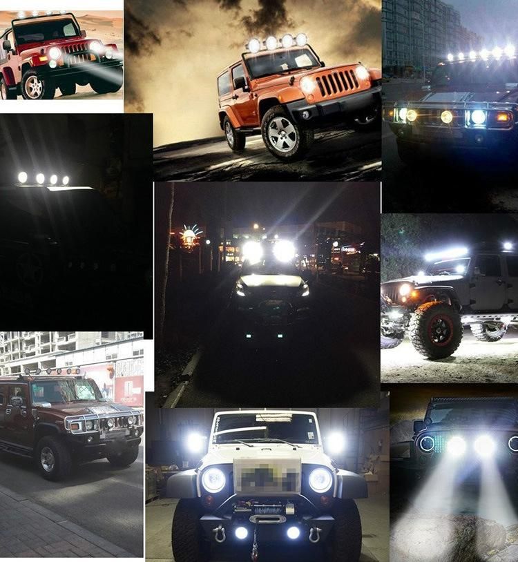 Round 9 Inch 185W LED Driving Light 4X4 Work Lights for Truck 4WD SUV ATV Car 12V 24V External Lights