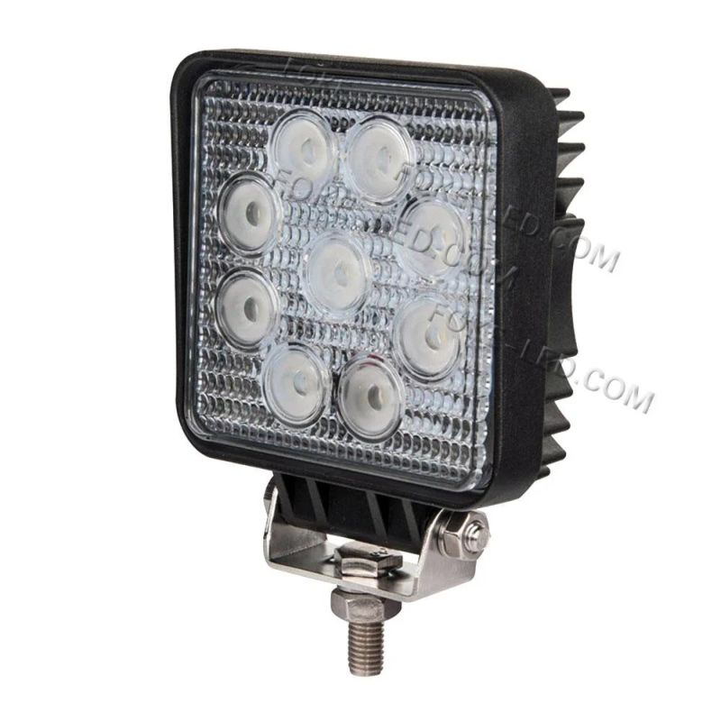 Offroad 12V 4.5 Inch 27W Square LED Tractor Work Light