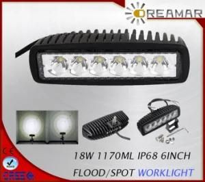 18W 1170lm Auto LED Driving Light for Truck 4X4 Offroad, 6000K IP68 Rhos