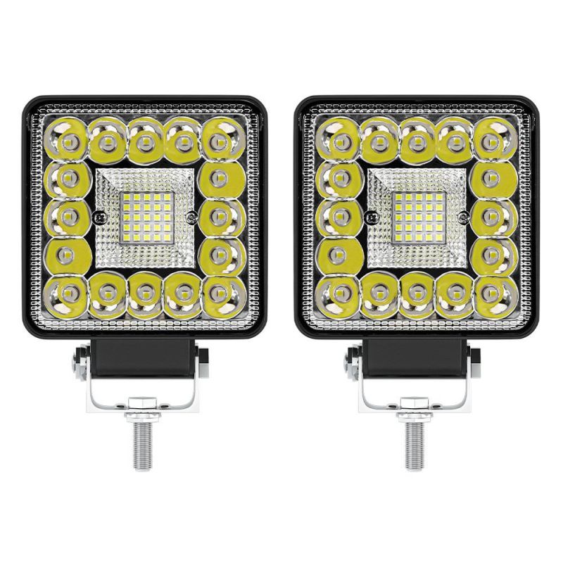 Dxz 4inch LED 12V-24V 3030 41LED Square Fog Light Car LED Work Light Accessories for Car Trucks Boats Tractors 4X4 SUV Spotlight