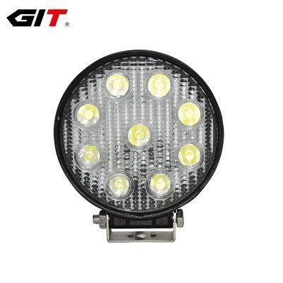 Hot Sale in Europe Round 27W Truck Work Light