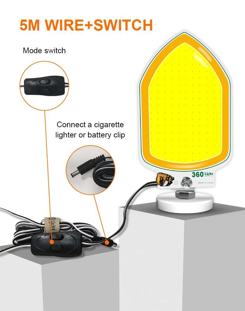360 TM-10 Portable Camping Light COB Outdoor Lantern Night Flea Market Lamp Car Repairing Lamp