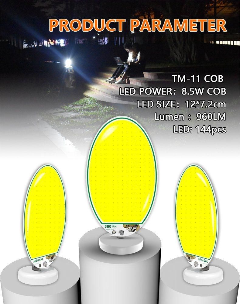 360light Emergence Fishing Rod LED Light for Outdoor LED Camping Light 144PCS Chips 100W with Magnet Base COB Picnic 12V for Car