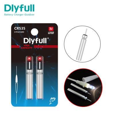 Dlyfull Cr535 3V Pin Type Waterproof Pin Battery for Fishing Float