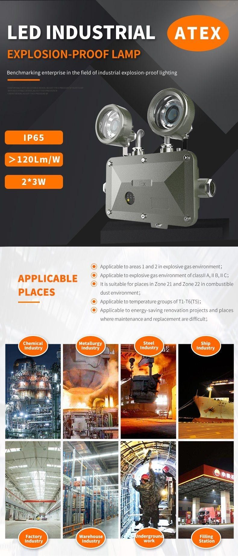 Atex CE RoHS Factory Supply LED Explosion Proof Emergency Lighting Exproof Lamp Atex Emergency Light