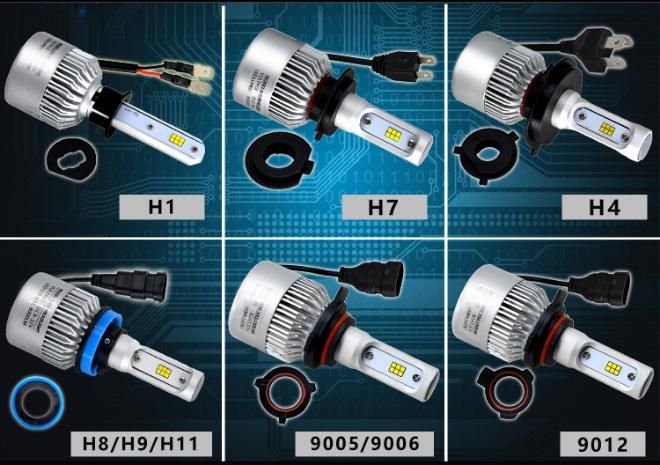 S2 Super Bright Focos LED Premium Kit Lampada Farol Bombillo Luz LED Focos LED Kit Luces LED H1 H3 H4 H7 9005 9006 H11 Car LED