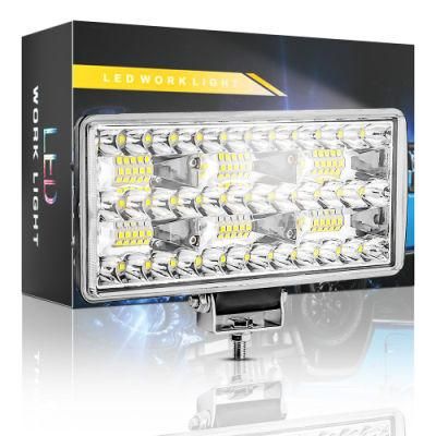 Dxz Driving Lights 9 Inch 66SMD Rectang LED Work Lamp High and Low Beam Auxiliary Headlamps Light Agricultural Vehicle ATV Boat