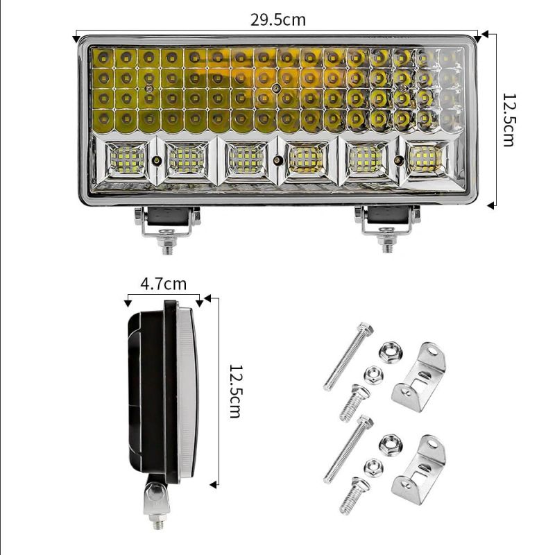 Dxz OEM Truck Auxiliary Headlight 100LED 12inch Work Light Spotlight Daytime Running Lamp for Motorcycle Tractor Boat Light