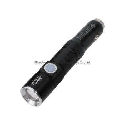 USB Rechargeable LED Flashlight with Traffic Stick