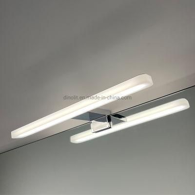 Simple Acrylic Design 300/400/500mm Waterproof Chrome 5W/7W LED Bathroom Front Mirror Lighting for Mirror Furniture with IP44 110-240V AC