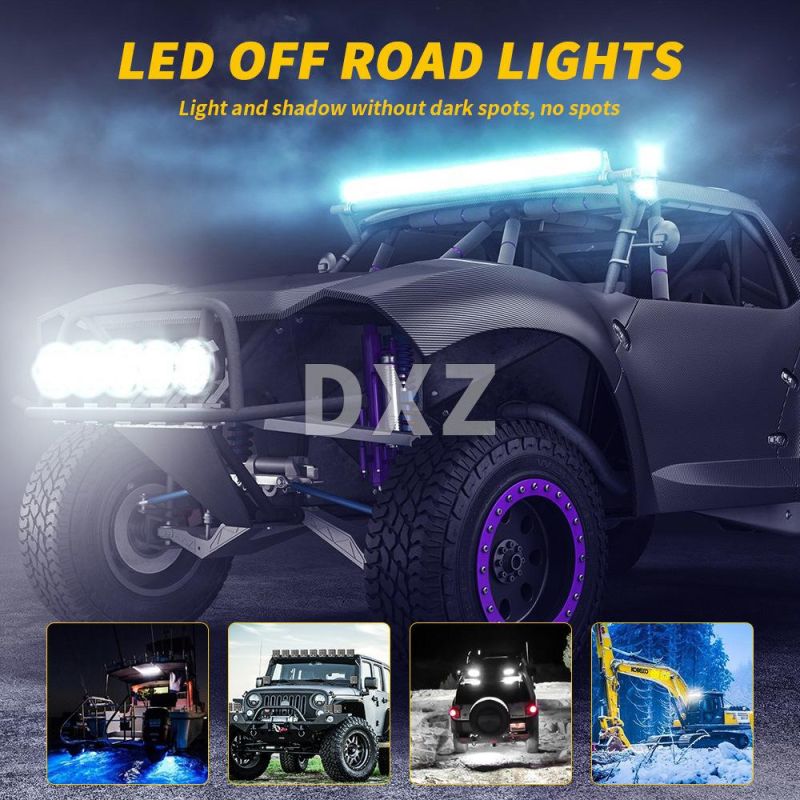 Dxz Wholesale High Power Bumper Car Spotlight Round LED Driving Truck off-Road 9" Inch Car LED Spotlight 128LED 384W