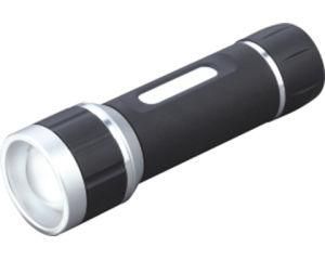 Rotary Dimmer Focus Function TPR Material LED Flashlight Aluminum Torch (TF5012)