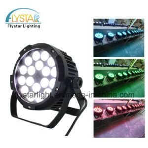 18PCS RGBWA Mini Flat Aluminum DMX LED PAR Light