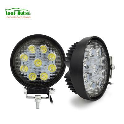 Factory Price 12V 24V 4 Inch 27W Square Auto Lamp Fog Light Luces LED 27W for off Road ATV Tractor Round 27W LED Work Light