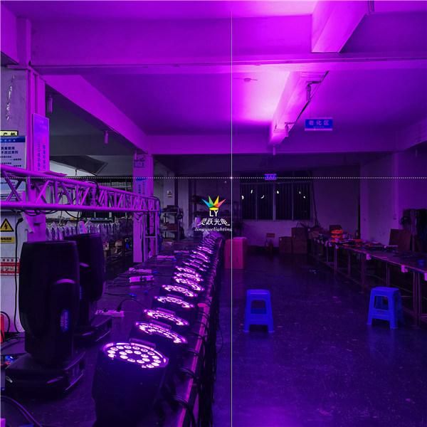 Indoor 24X18W Rgbwauv 6in1 DJ Disco DMX LED PAR Can Stage Light