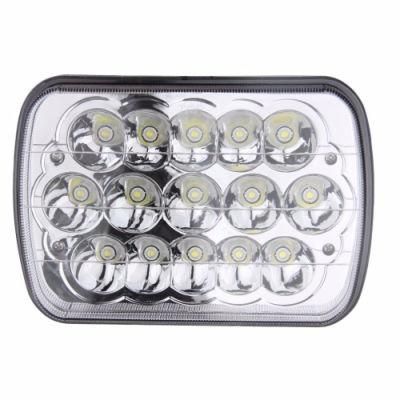 12V 24V 5X7 4X6 LED Headlight 45W Work Lights High Low Beam Fog Driving Light for Jeep Pickup