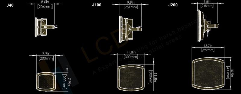 Atex Iecex UL844 Outdoor Indoor High Performance Products for Installation Within Safety Critical Areas Lighting Petro Chemistry 60W 80W 100W LED Flood Light