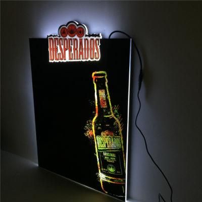 Professional Custom Beer LED Light Box Display for Bar