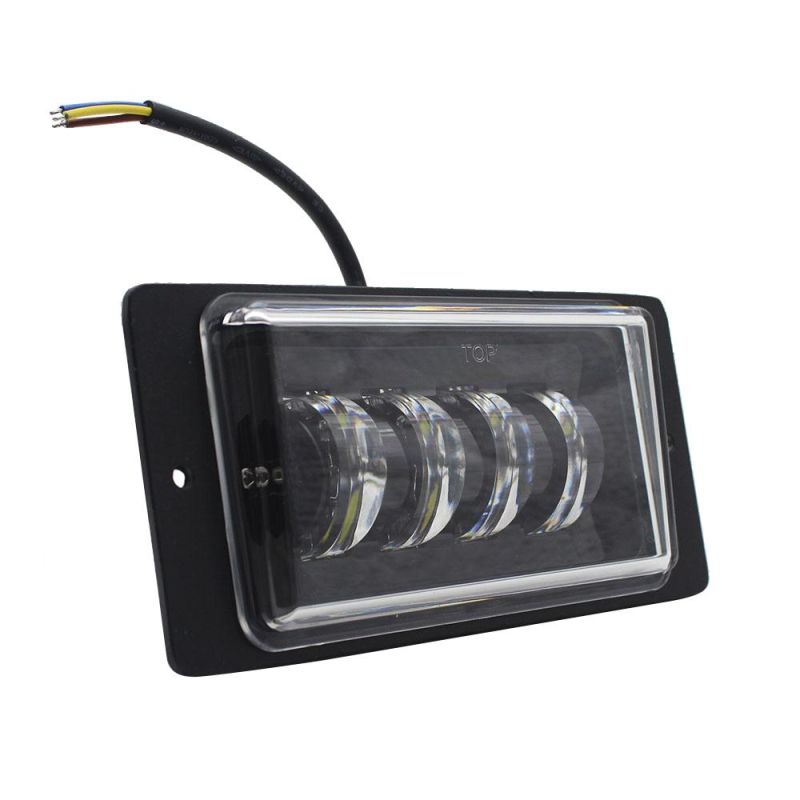 60W Super Bright 4X6 Inch Rectangle 24V 12V Truck off Road ATV Boat LED Chip LED Fog Driving Work Light