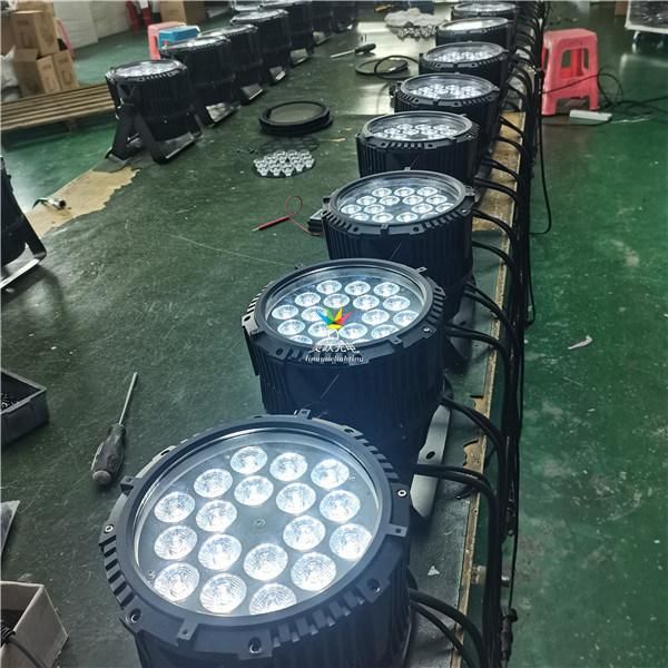 18W Rgbaw UV 18PCS Flat Stage PAR 64 LED Stage Lights